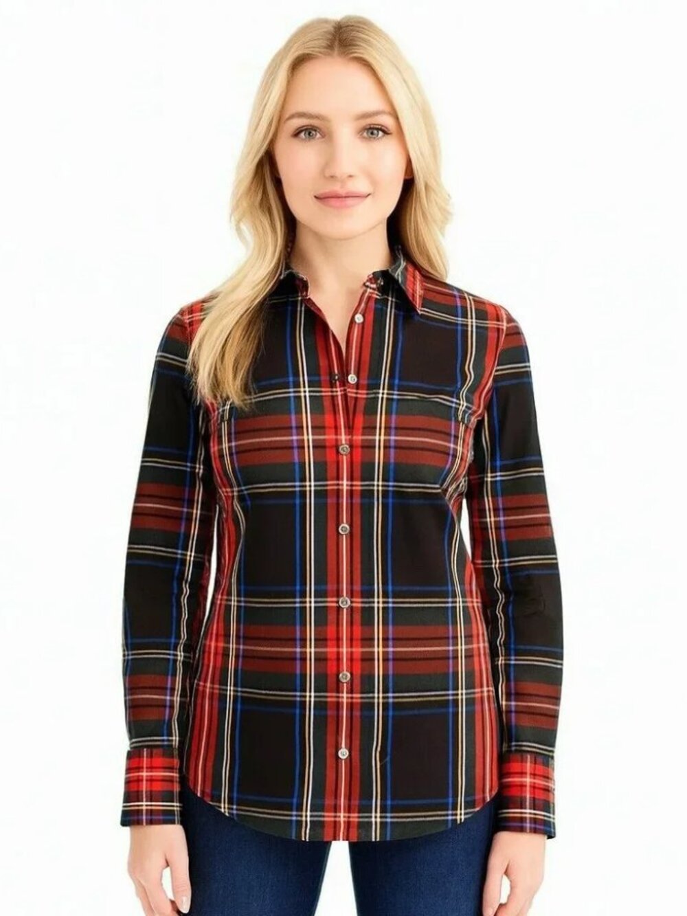 Wholesale Lot of 4 J.Crew Perfect Shirt Plaid Tartan Button Up Long Sleeve NWT